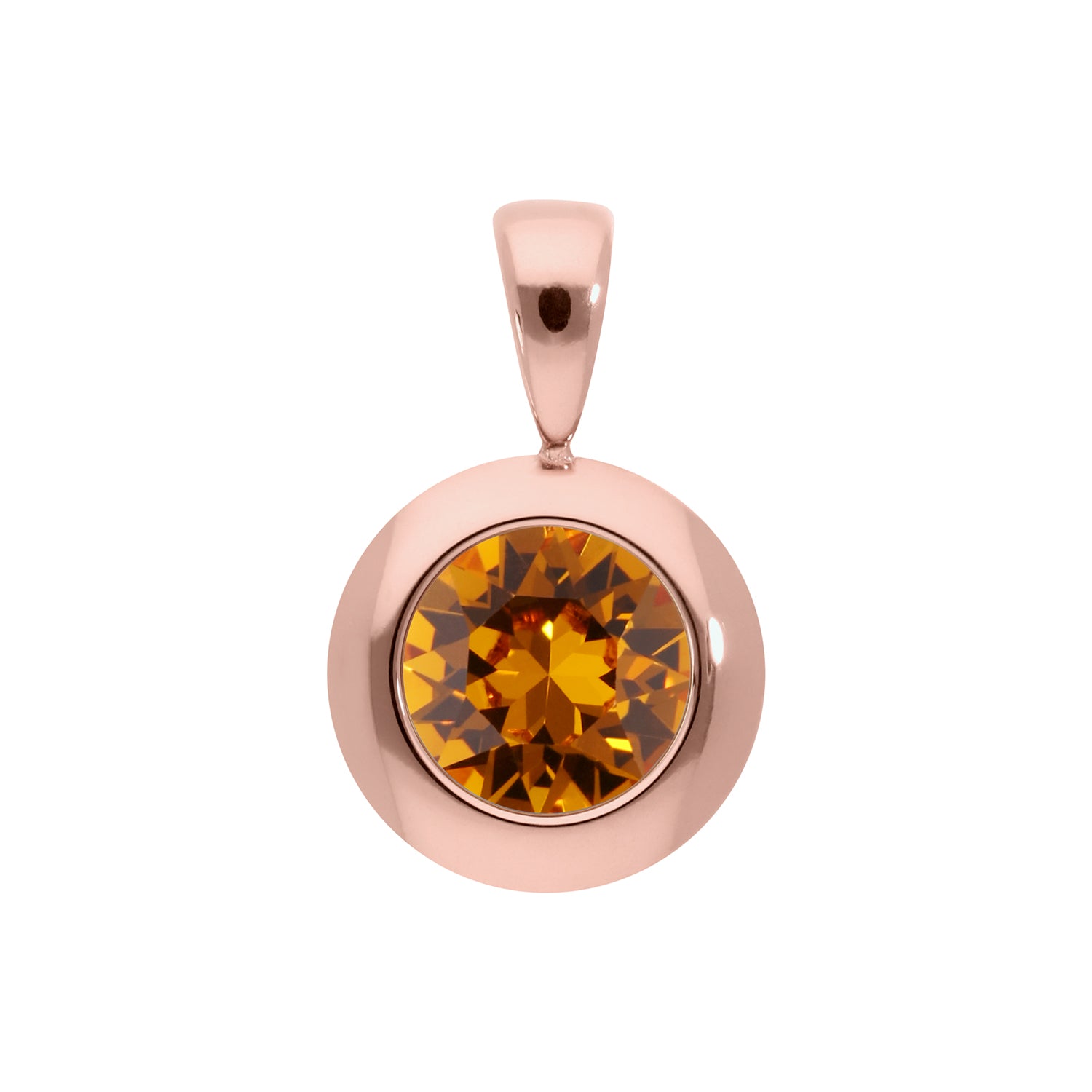 Tondo Anhänger 13 mm - Roségold Topaz
