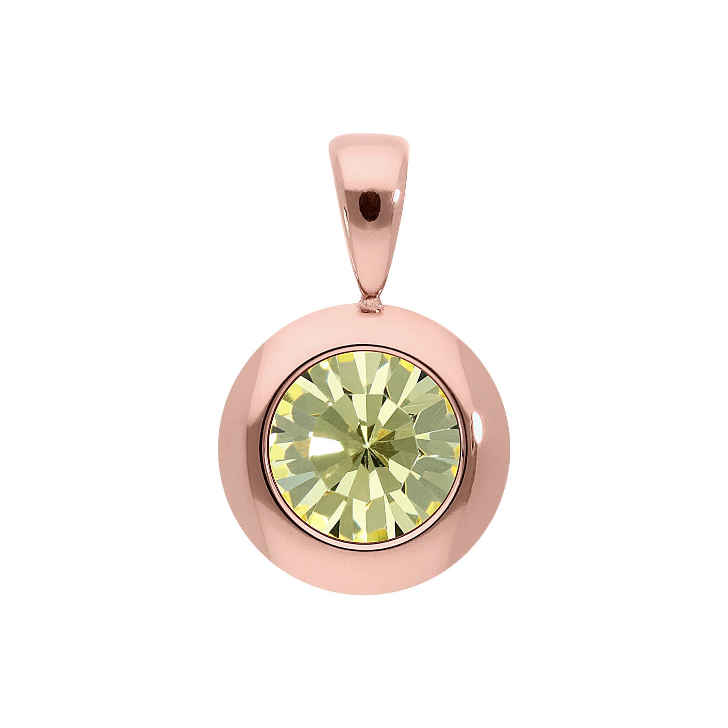 Tondo Anhänger 13 mm - Roségold Jonquil