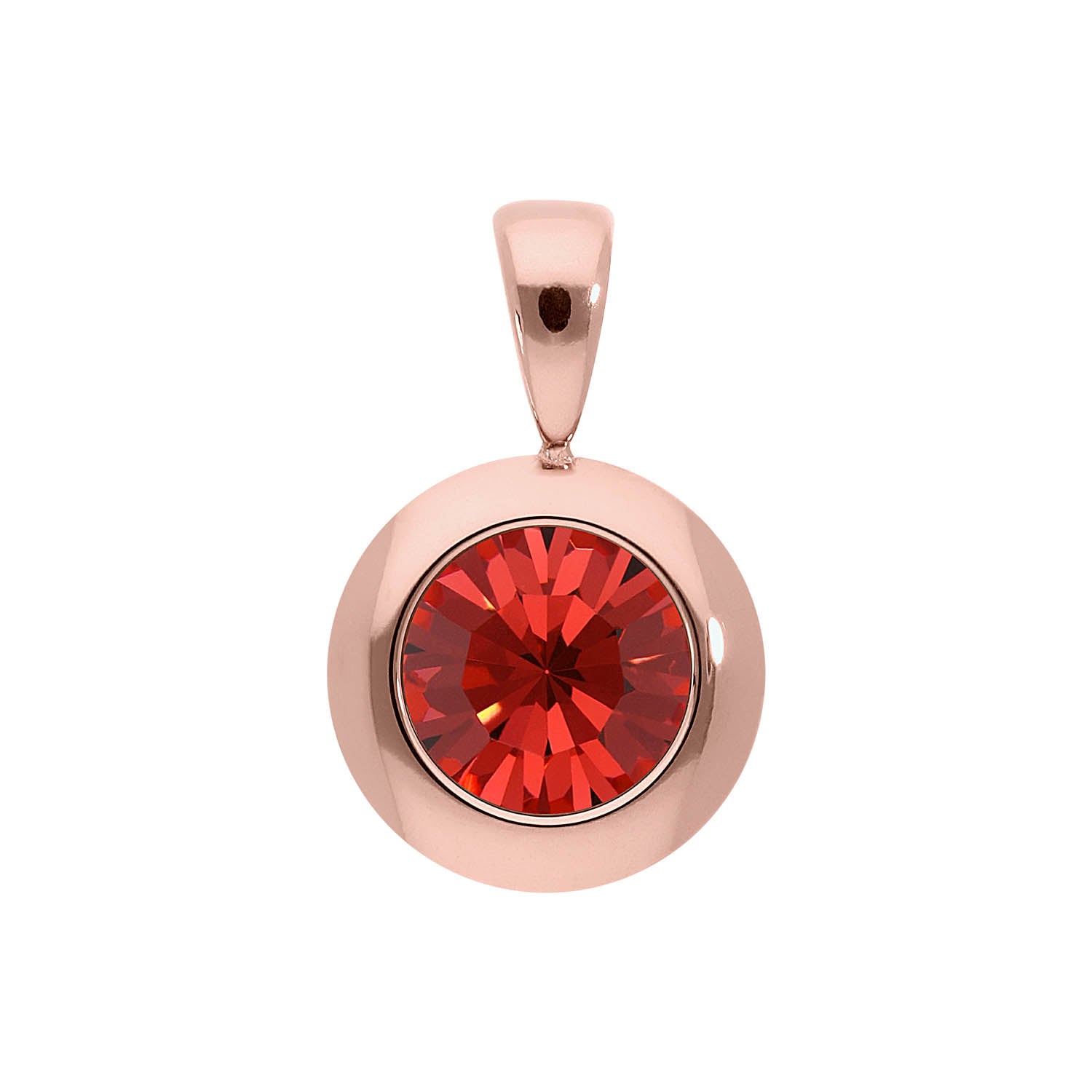 Tondo Anhänger 13 mm - Roségold padparadscha