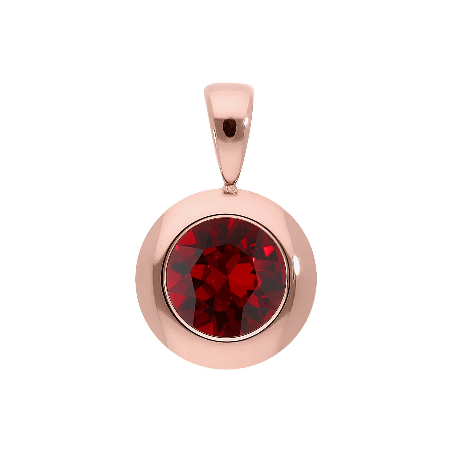 Tondo Anhänger 13 mm - Roségold Siam