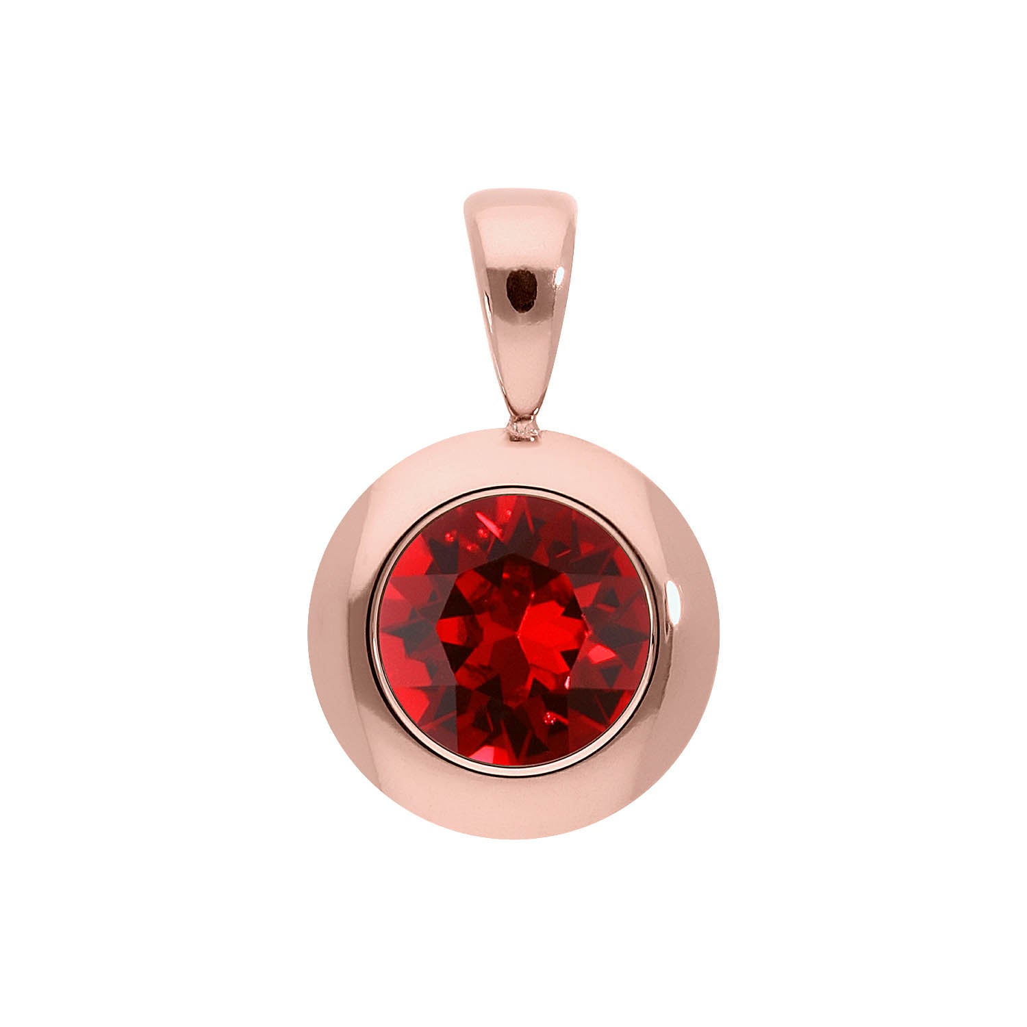Tondo Anhänger 13 mm - Roségold scarlet