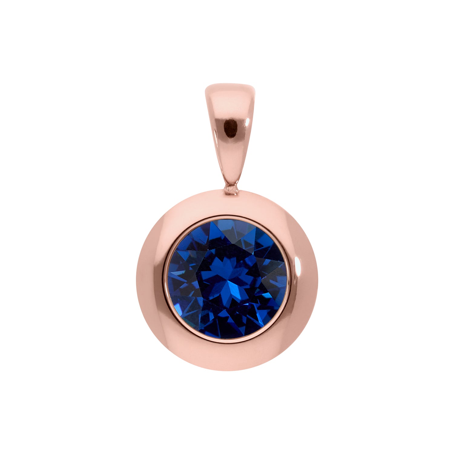 Tondo Anhänger 13 mm - Roségold ReCreated Dark Sapphire