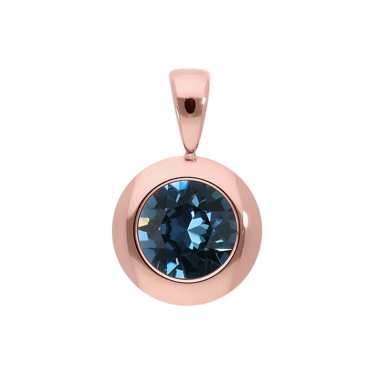 Tondo Anhänger 13 mm - Roségold montana