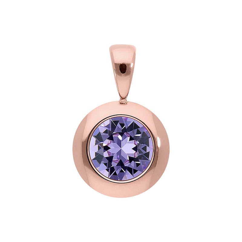Tondo Anhänger 13 mm - Roségold Violet