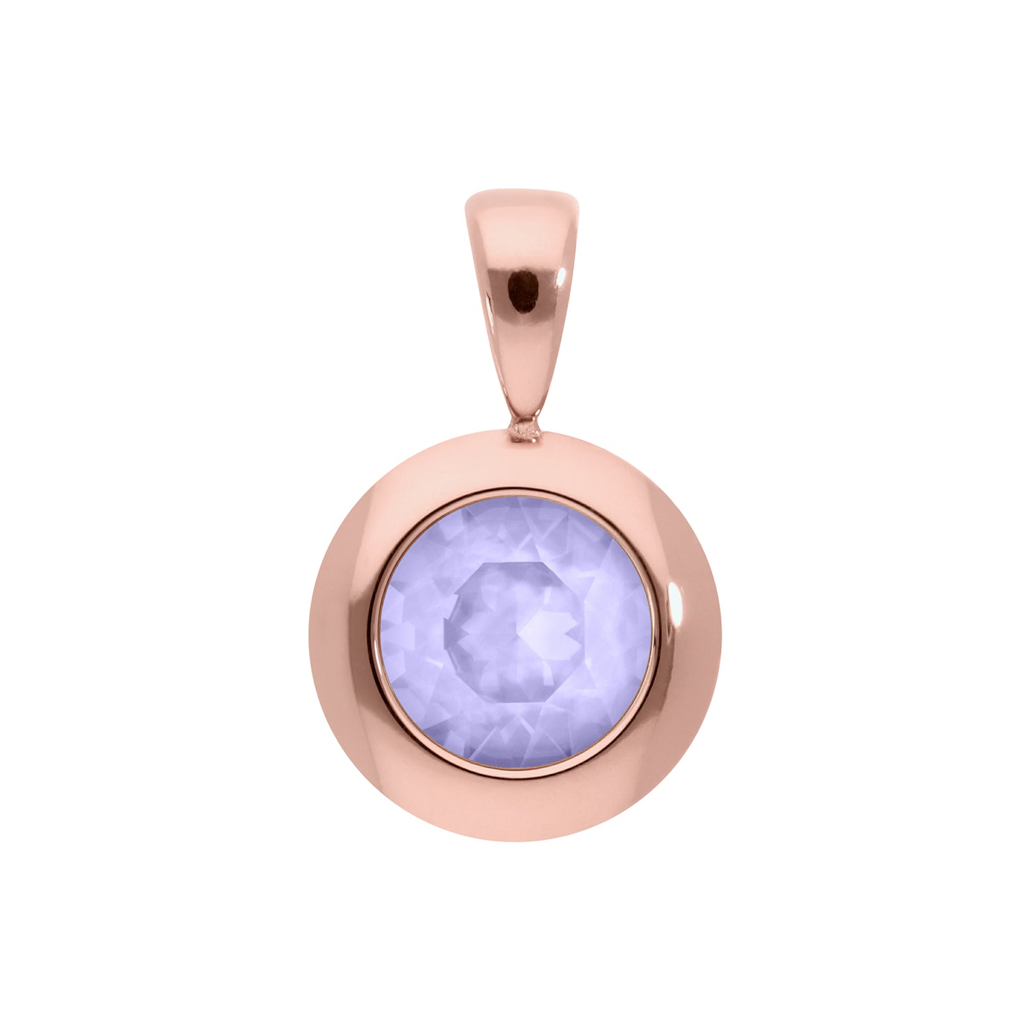 Tondo Anhänger 13 mm - Roségold Crystal Purple Ignite