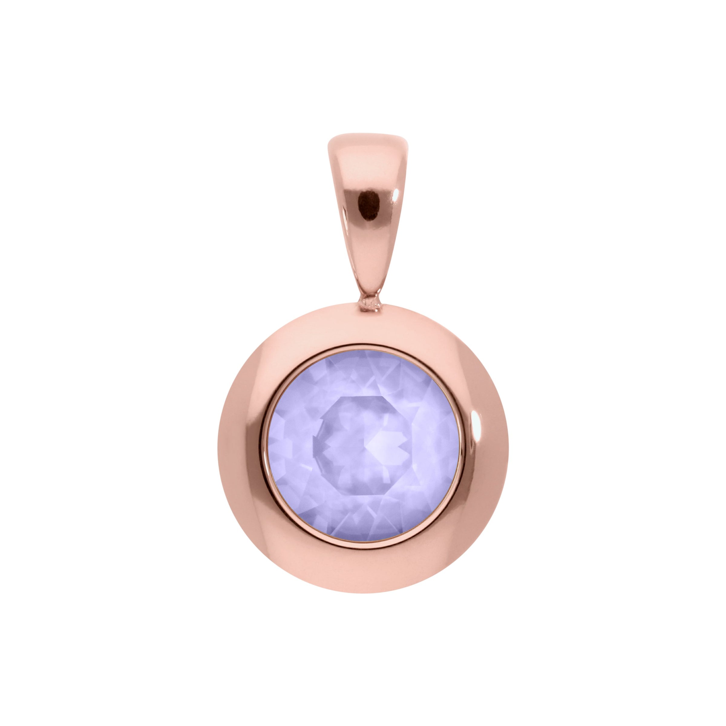Tondo Anhänger 13 mm - Roségold Crystal Purple Ignite