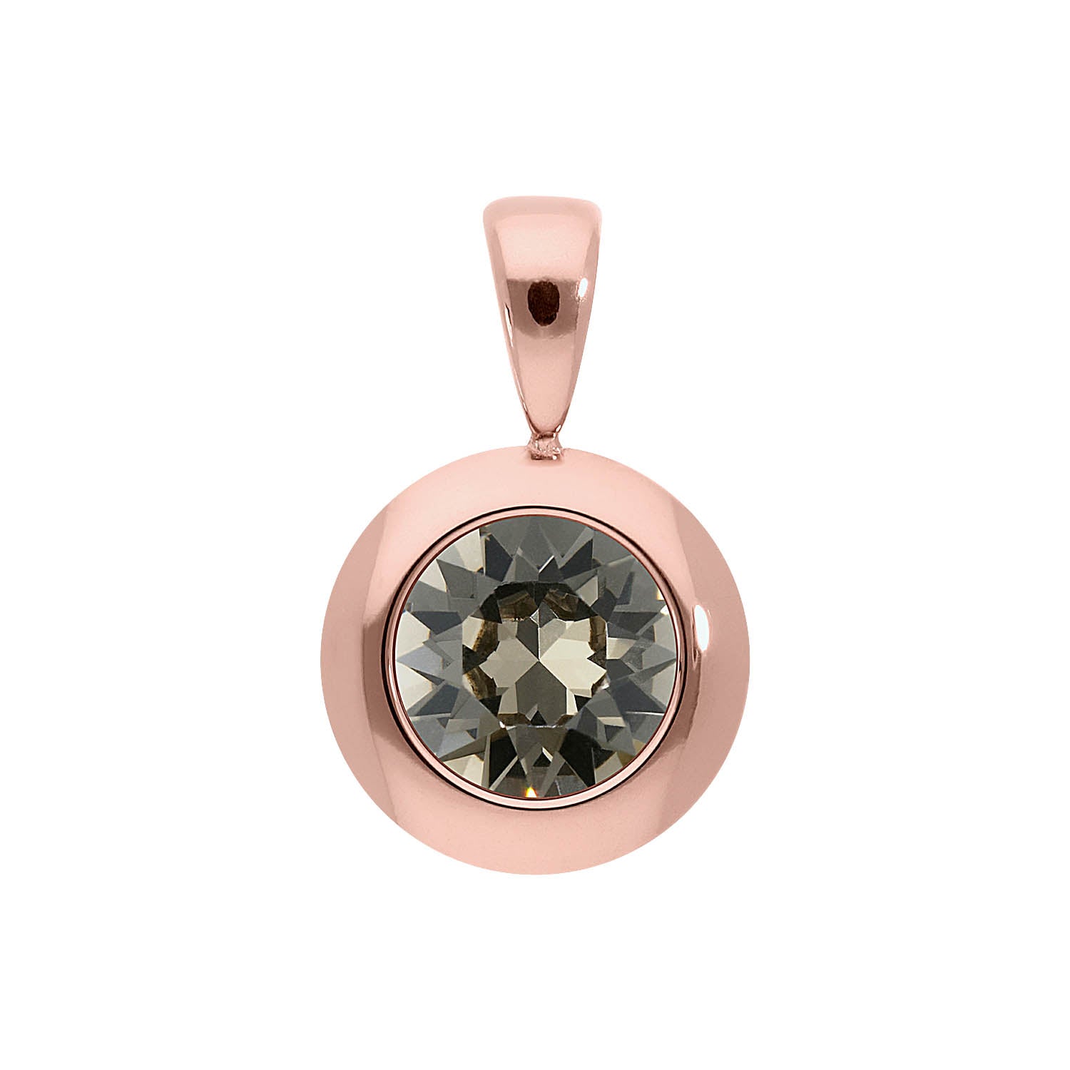 Tondo Anhänger 13 mm - Roségold Greige