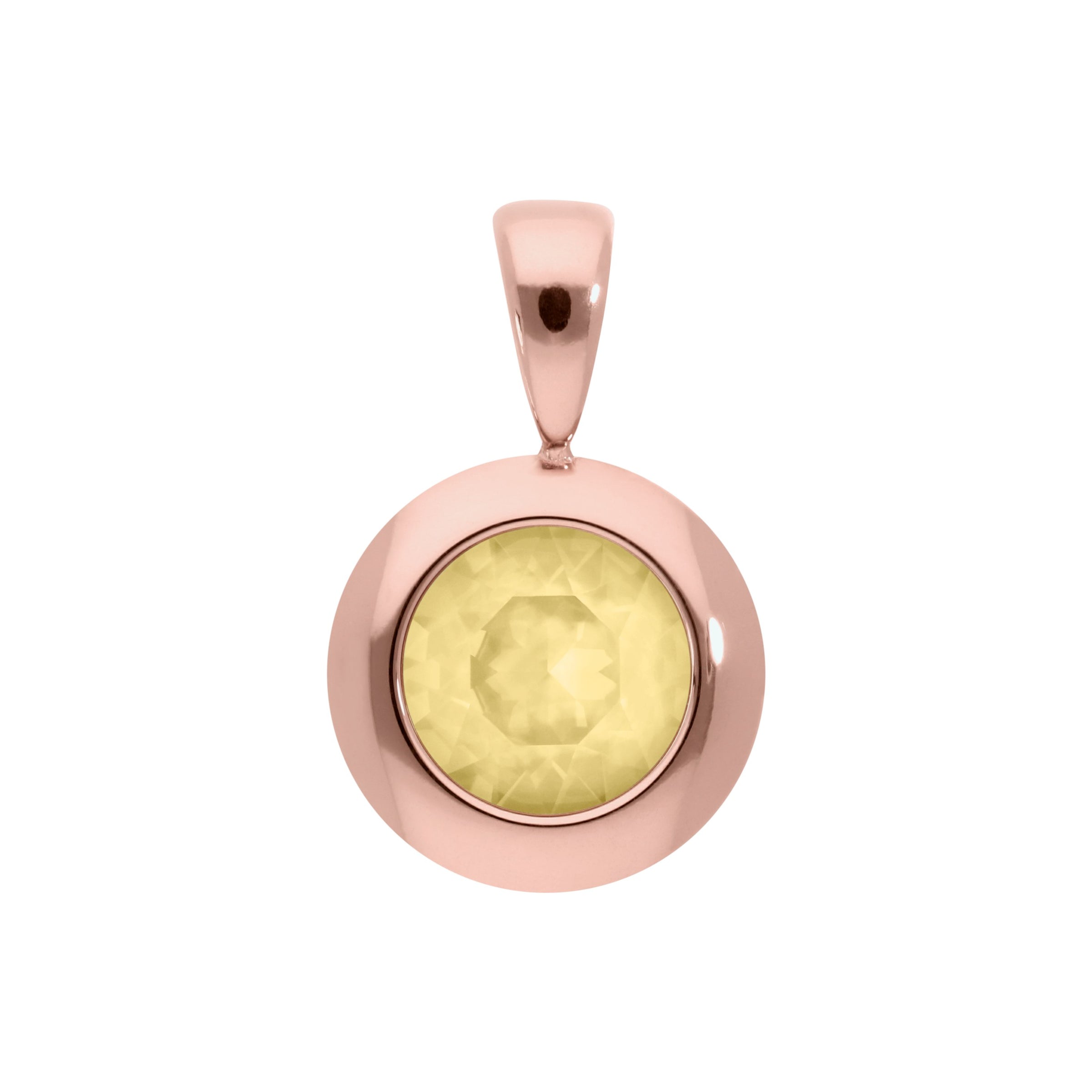 Tondo Anhänger 13 mm - Roségold Recreated Dark Jonquil