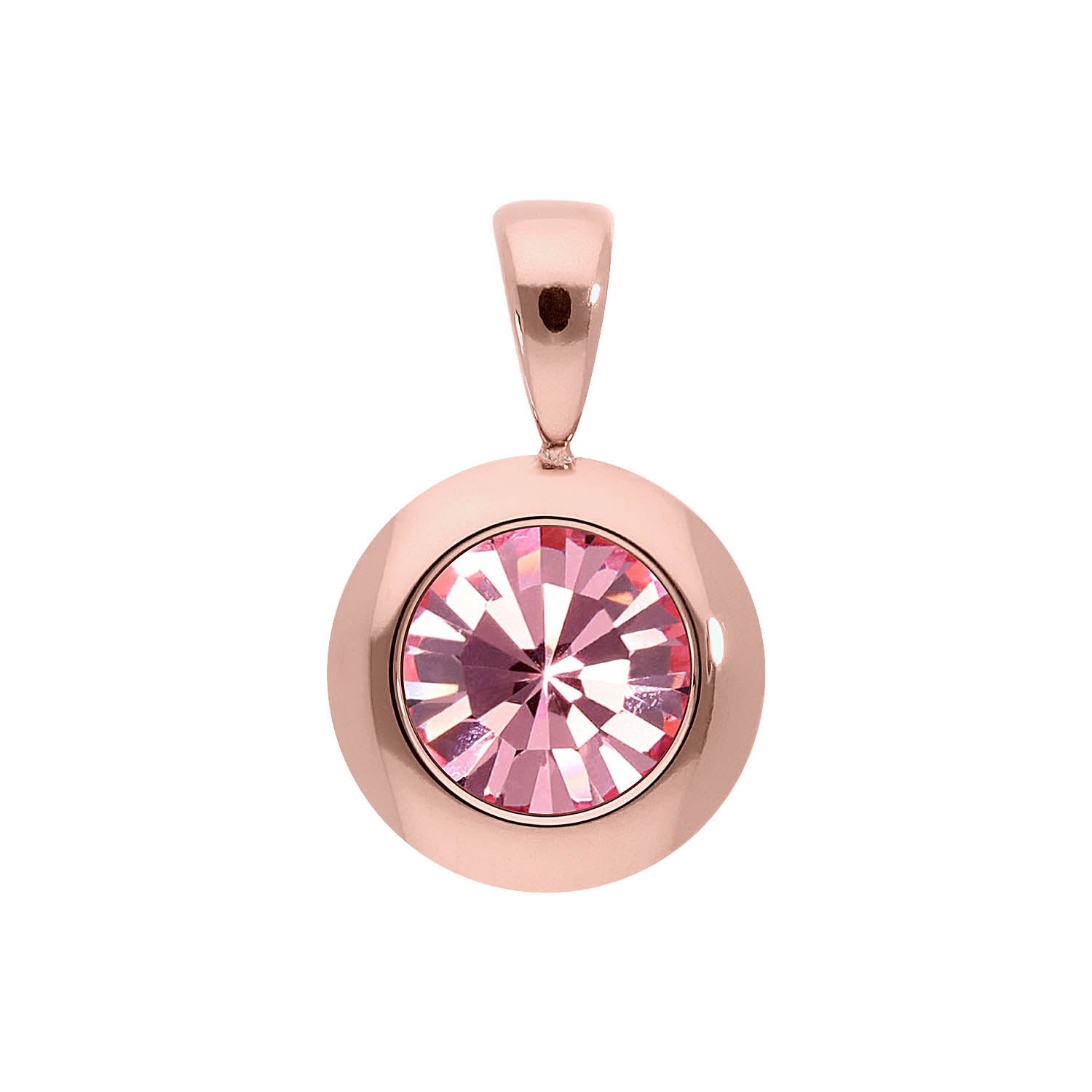 Tondo Anhänger 13 mm - Roségold Light Rose