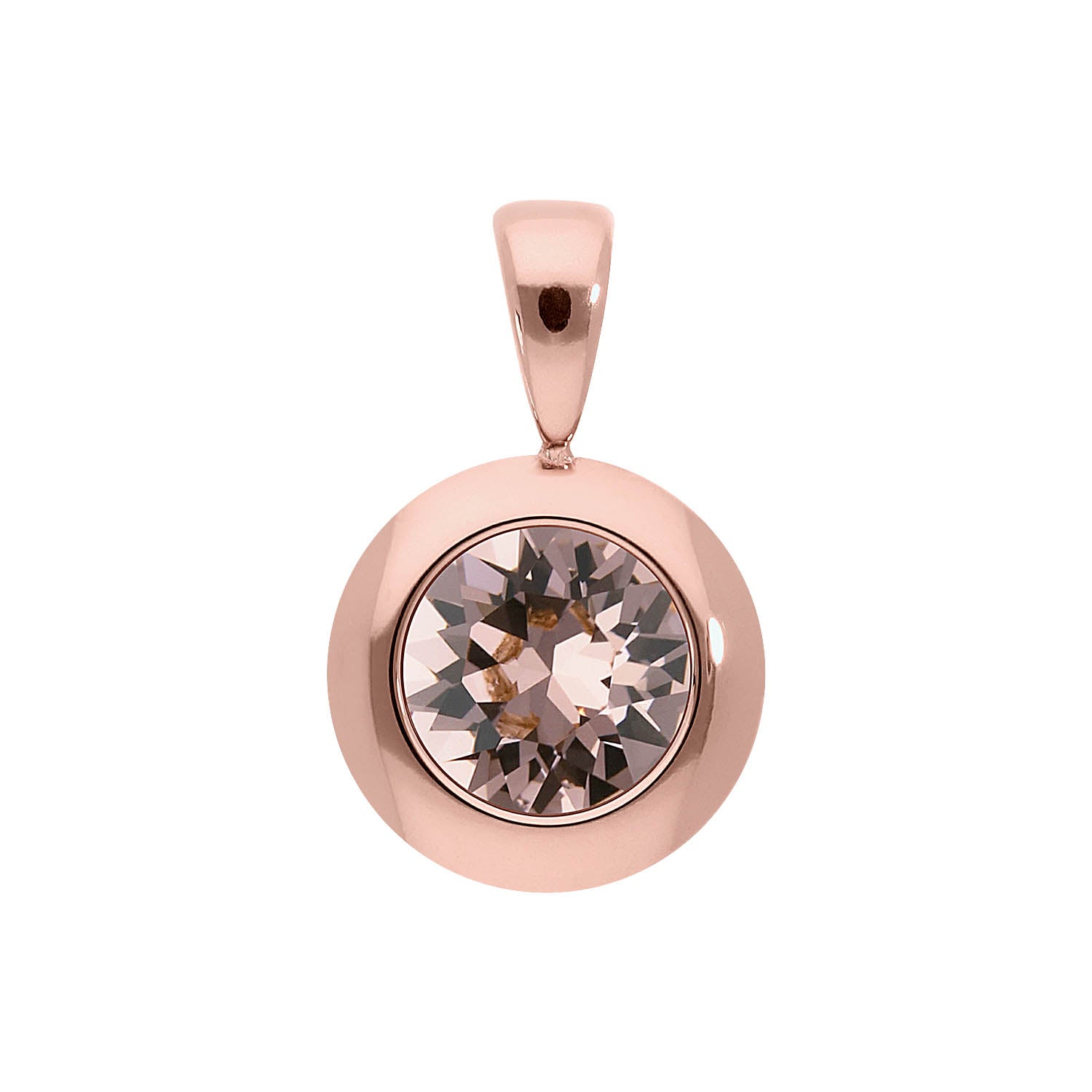 Tondo Anhänger 13 mm - Roségold vintage rose