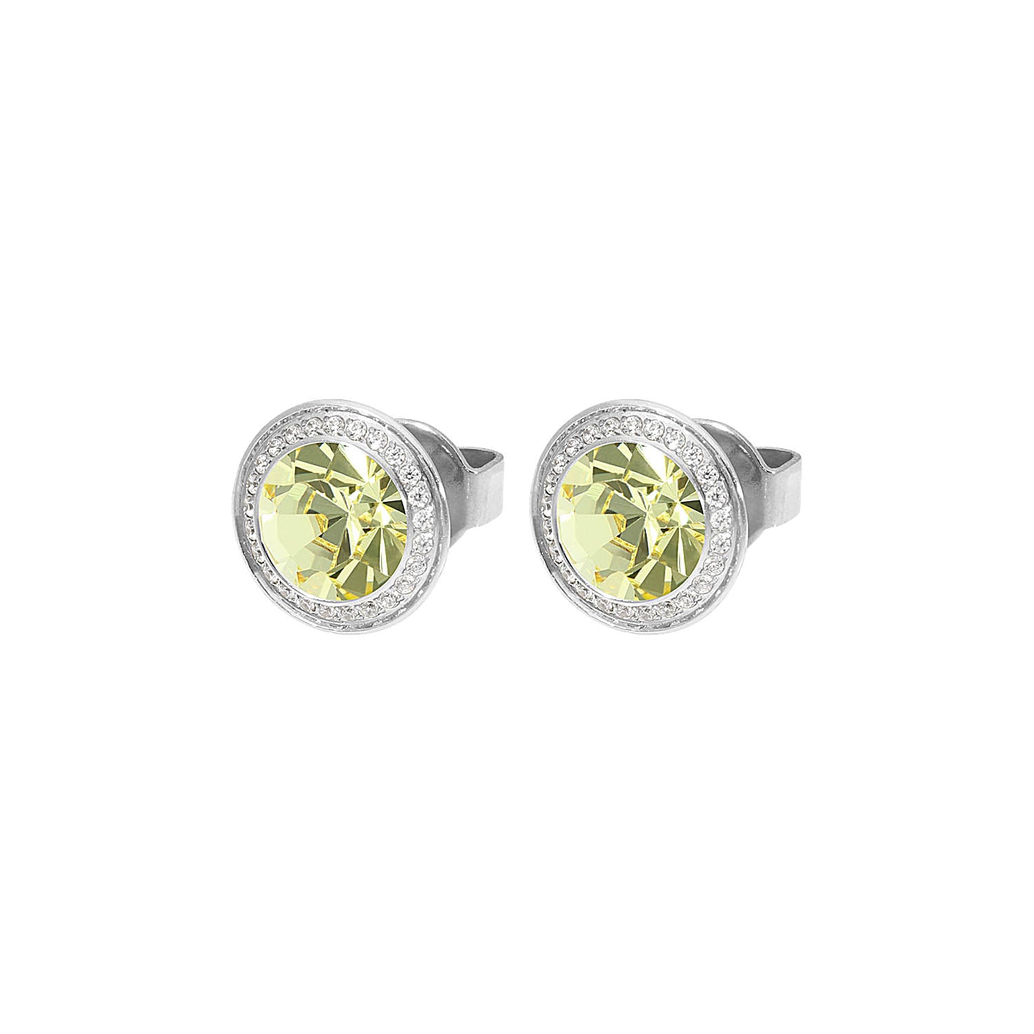 Tondo Deluxe Ohrstecker 9 mm - Silber Jonquil