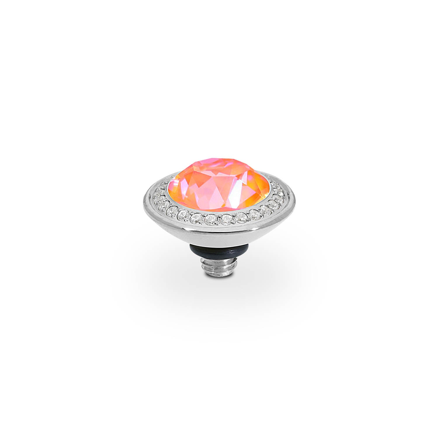 Tondo Deluxe Top 9 mm - Silber crystal orange glow delite