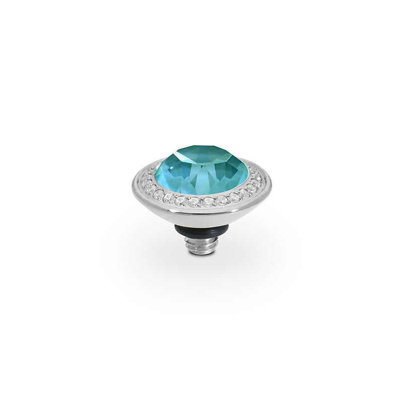 Tondo Deluxe Top 9 mm - Silber Crystal Pine Green Ignite