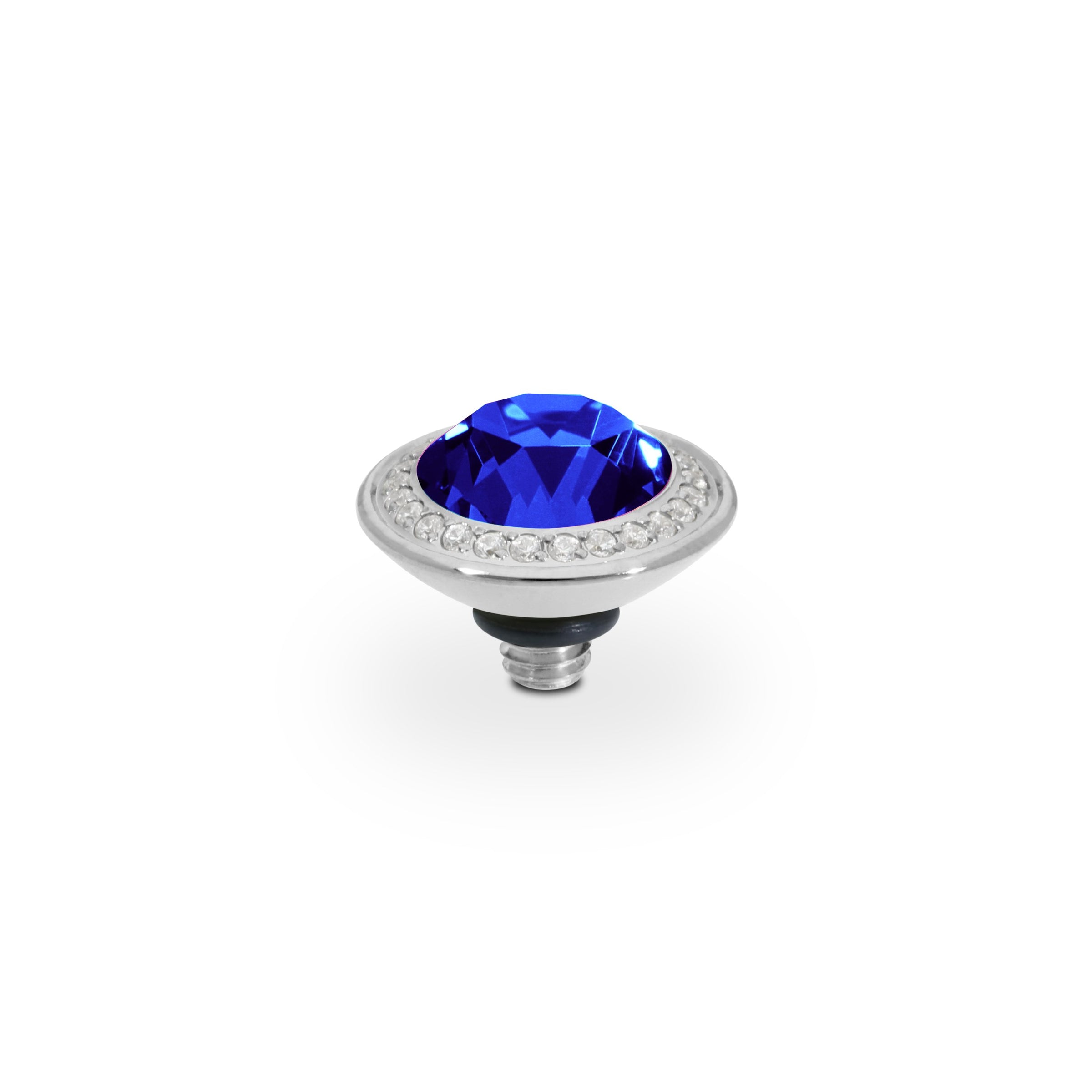 Tondo Deluxe Top 9 mm - Silber ReCreated Dark Sapphire