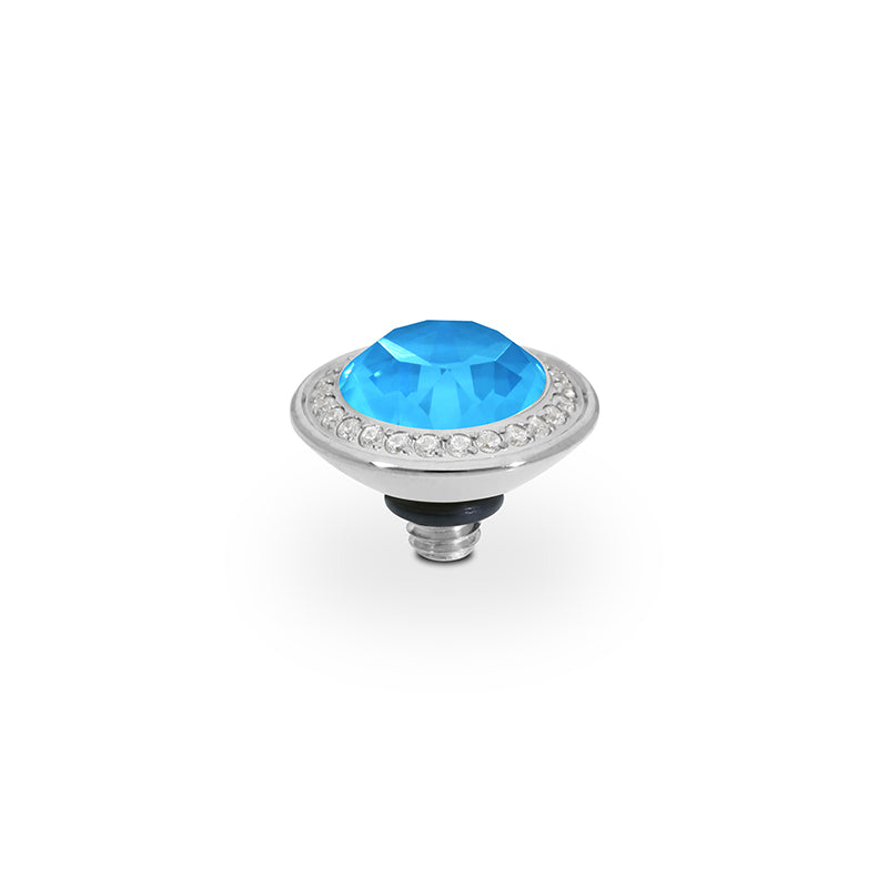 Tondo Deluxe Top 9 mm - Silber Crystal Electric Blue Ignite