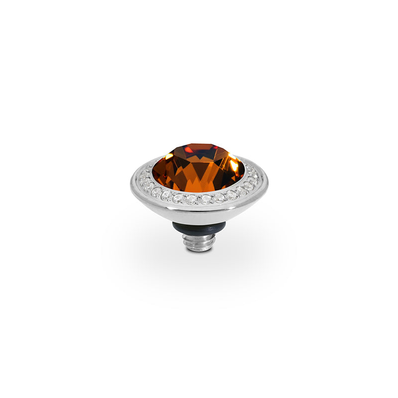 Tondo Deluxe Top 9 mm - Silber Smoked Topaz
