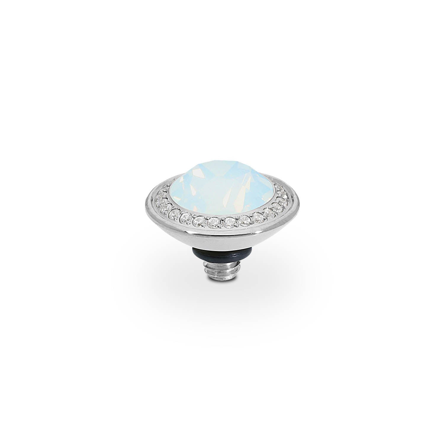 Tondo Deluxe Top 9 mm - Silber white opal