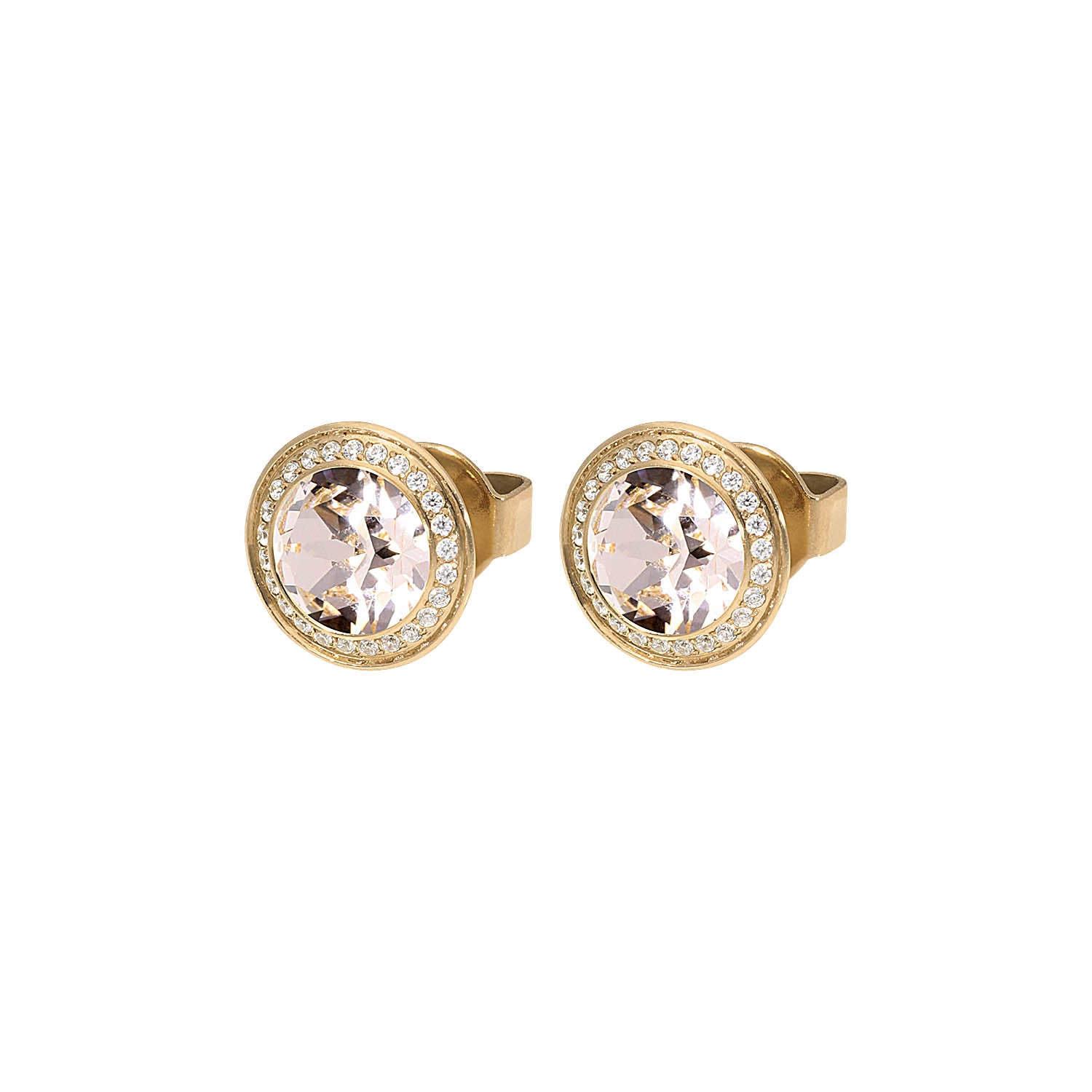 Tondo Deluxe Ohrstecker 9mm - Gold silk