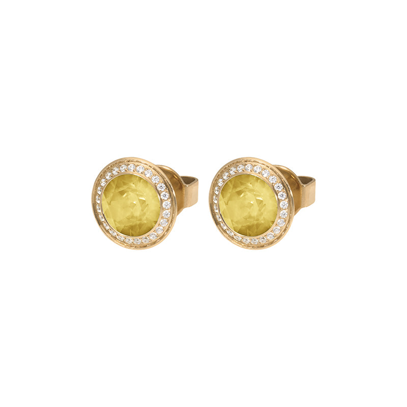 Tondo Deluxe Ohrstecker 9mm - Gold Recreated Dark Jonquil