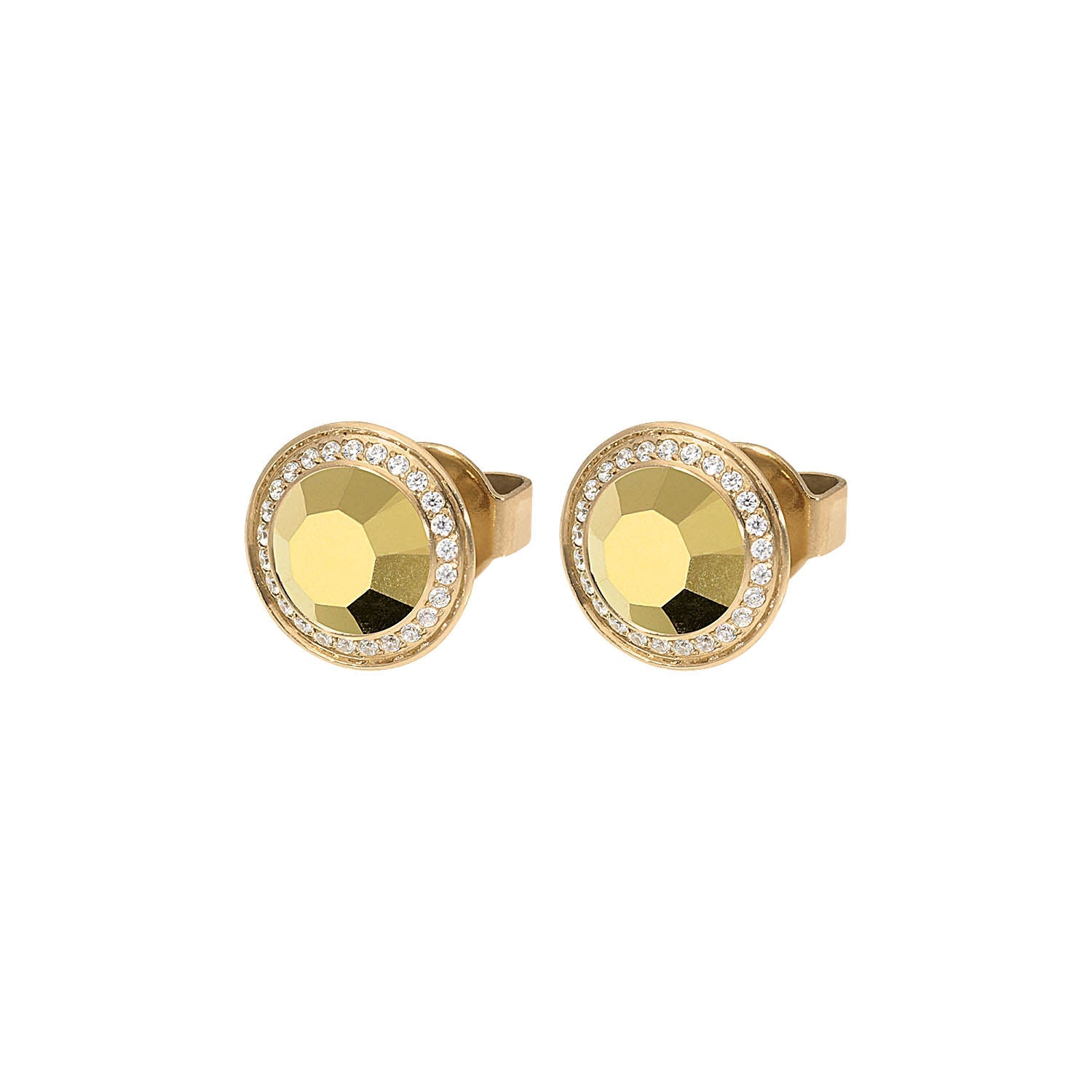 Tondo Deluxe Ohrstecker 9 mm - Gold