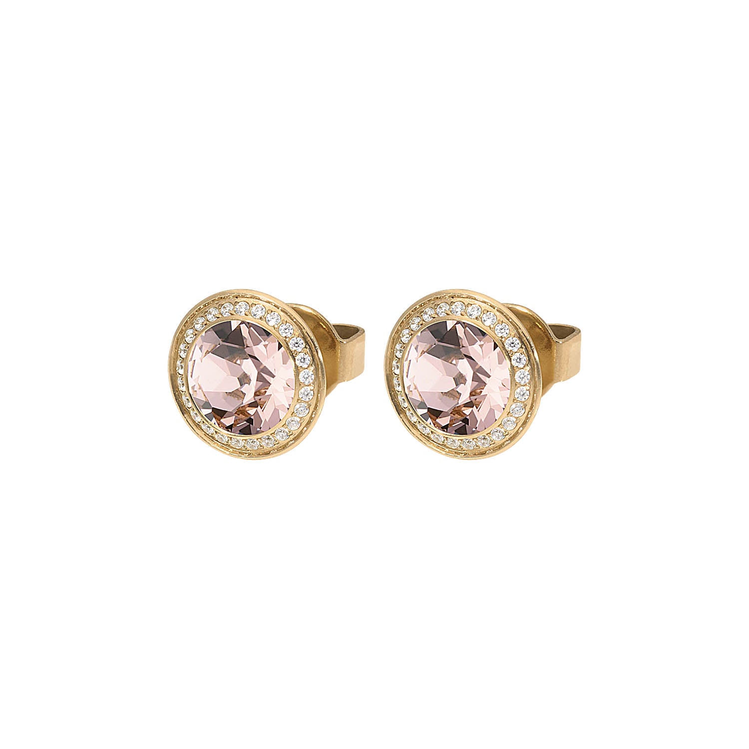 Tondo Deluxe Ohrstecker 9mm - Gold vintage rose