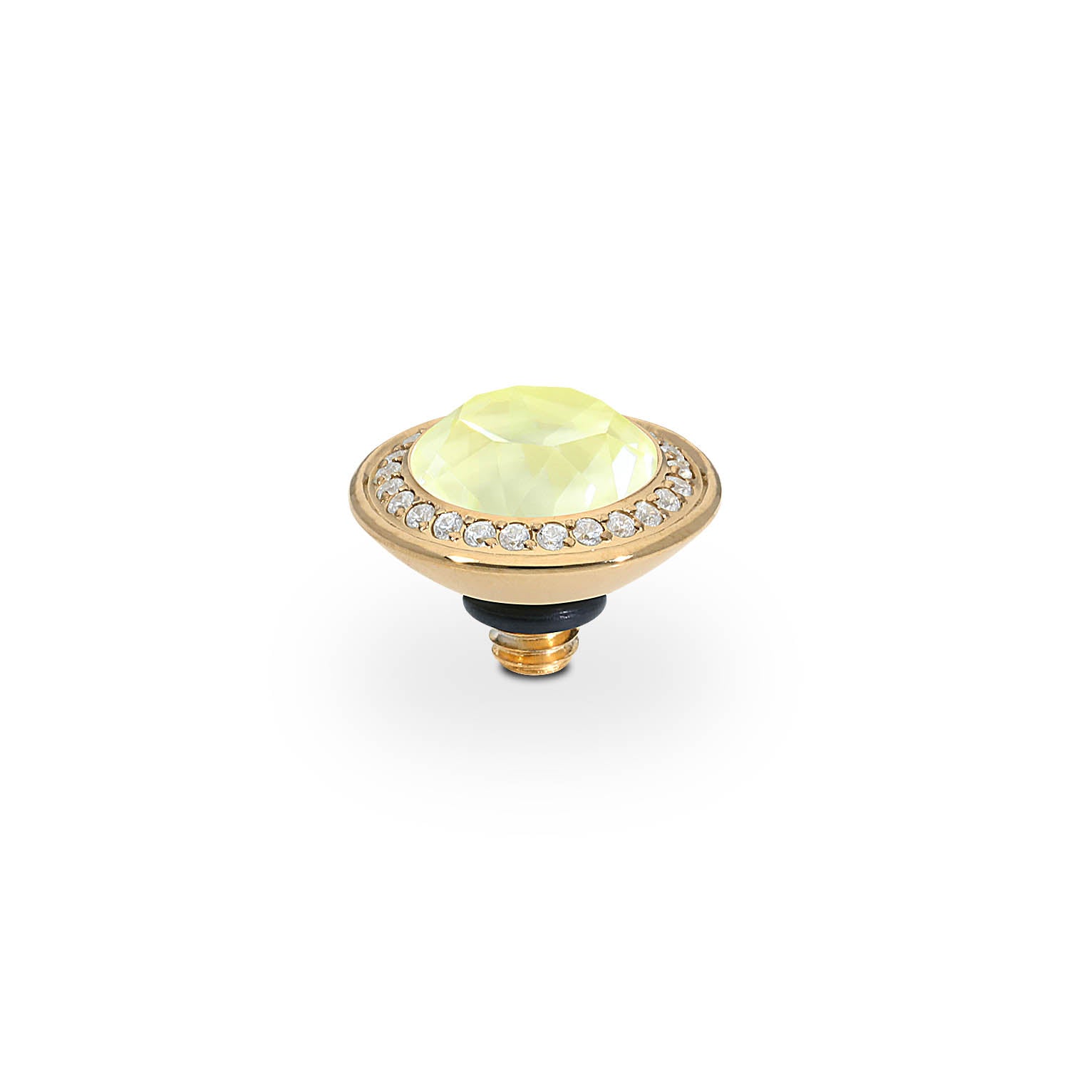 Tondo Deluxe Top 9 mm - Gold crystal soft yellow ignite