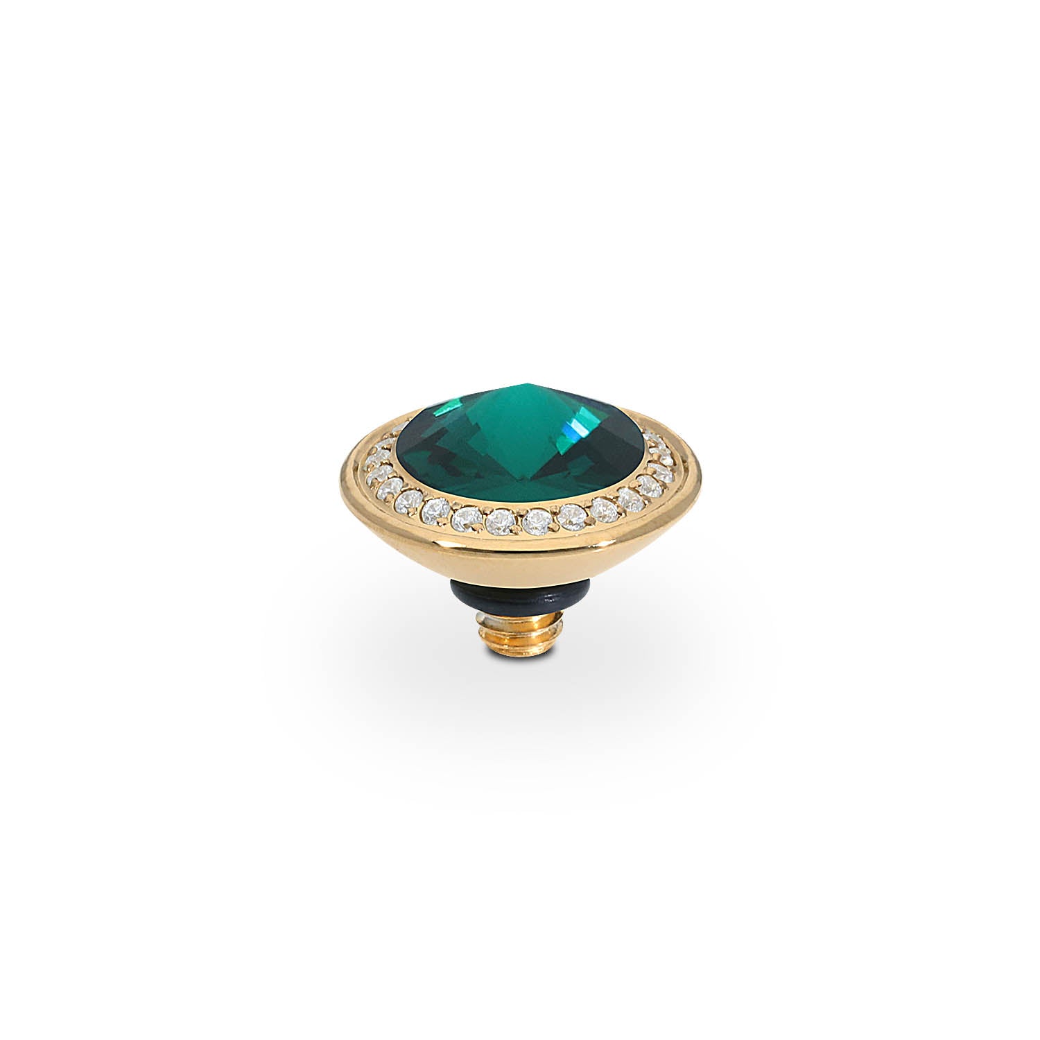 Tondo Deluxe Top 9 mm - Gold emerald