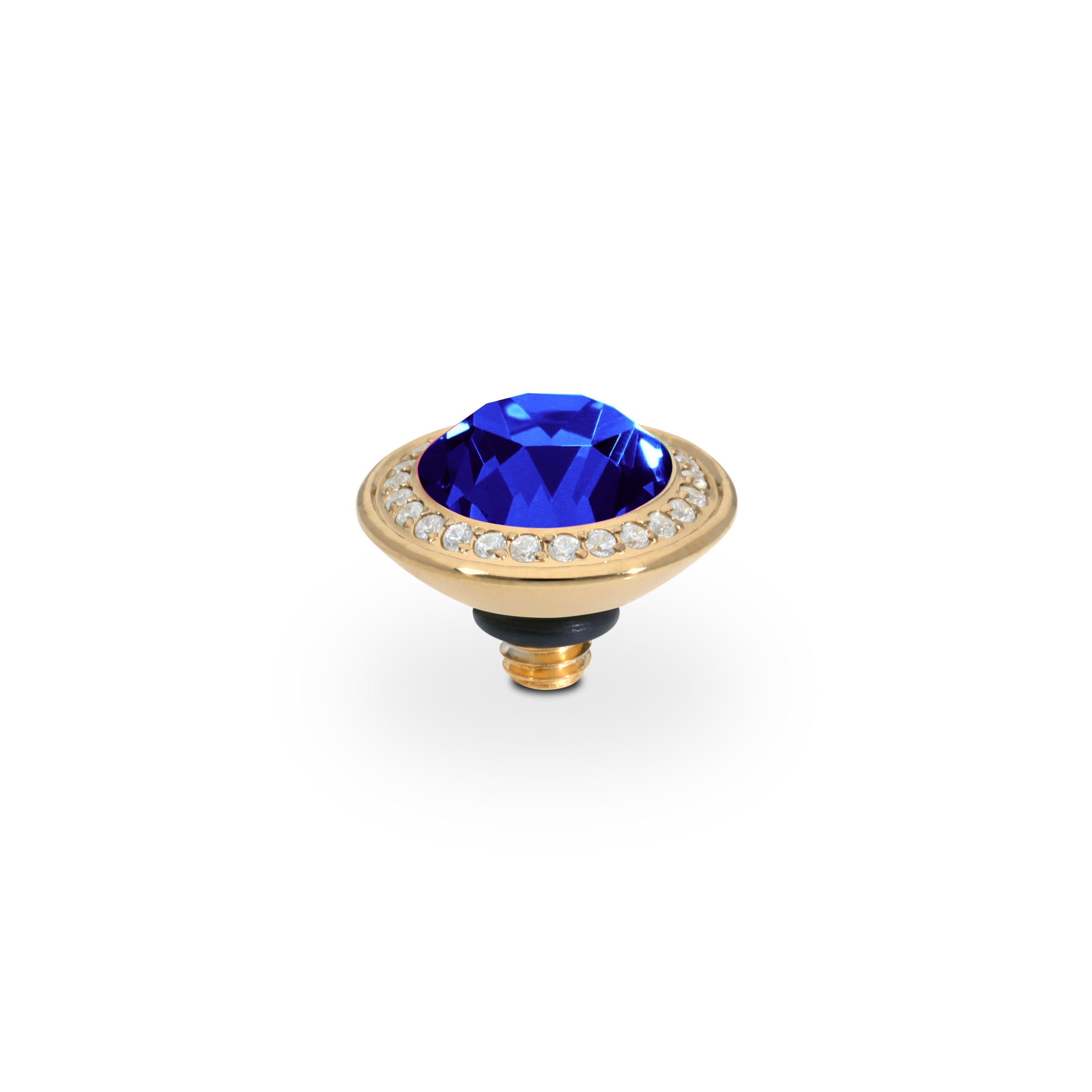 Tondo Deluxe Top 9 mm - Gold ReCreated Dark Sapphire