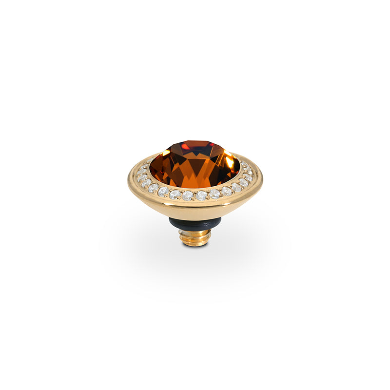 Tondo Deluxe Top 9 mm - Gold Smoked Topaz