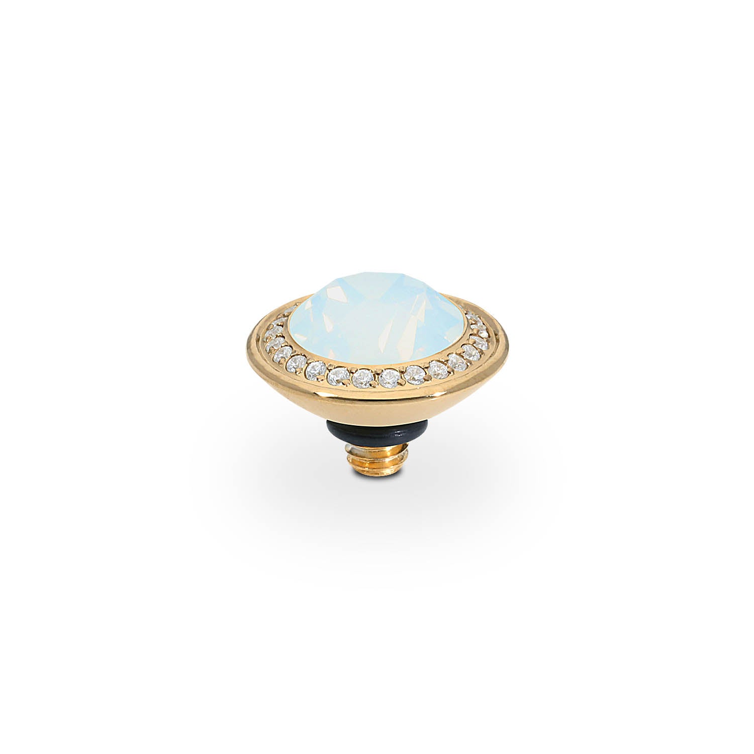 Tondo Deluxe Top 9 mm - Gold white opal