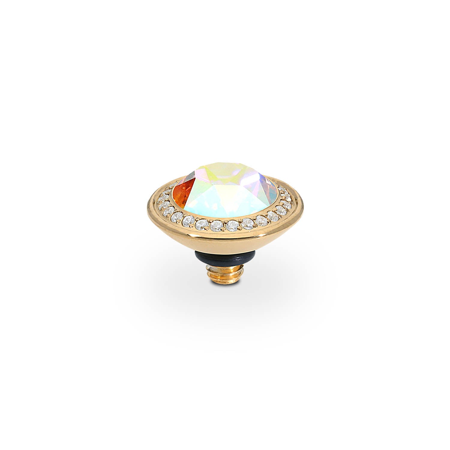 Tondo Deluxe Top 9 mm - Gold crystal aurora boreale
