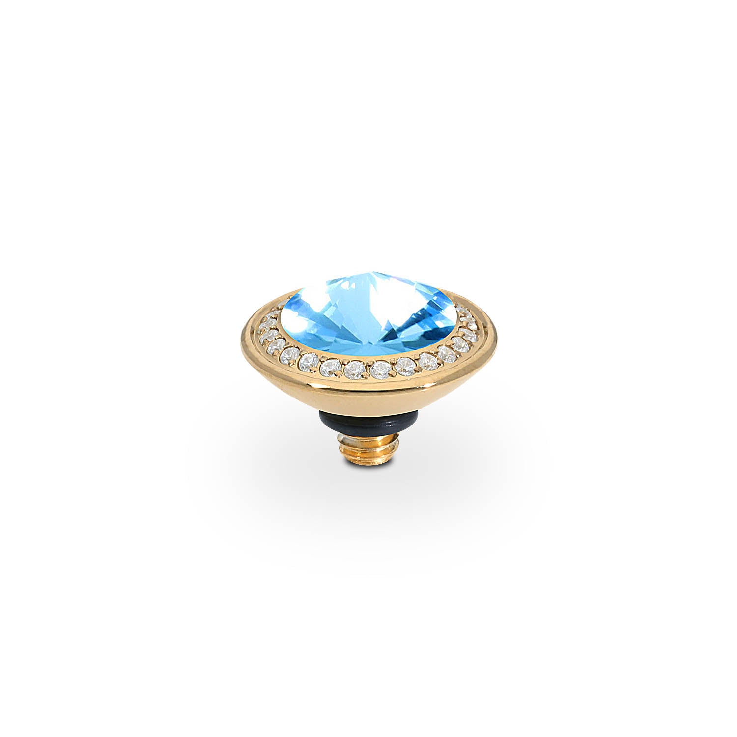Tondo Deluxe Top 9 mm - Gold aquamarine