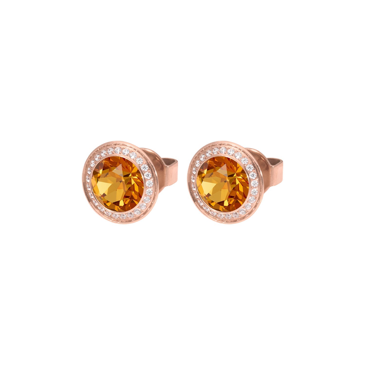 Tondo Deluxe Ear Studs 9 mm - Rose Gold