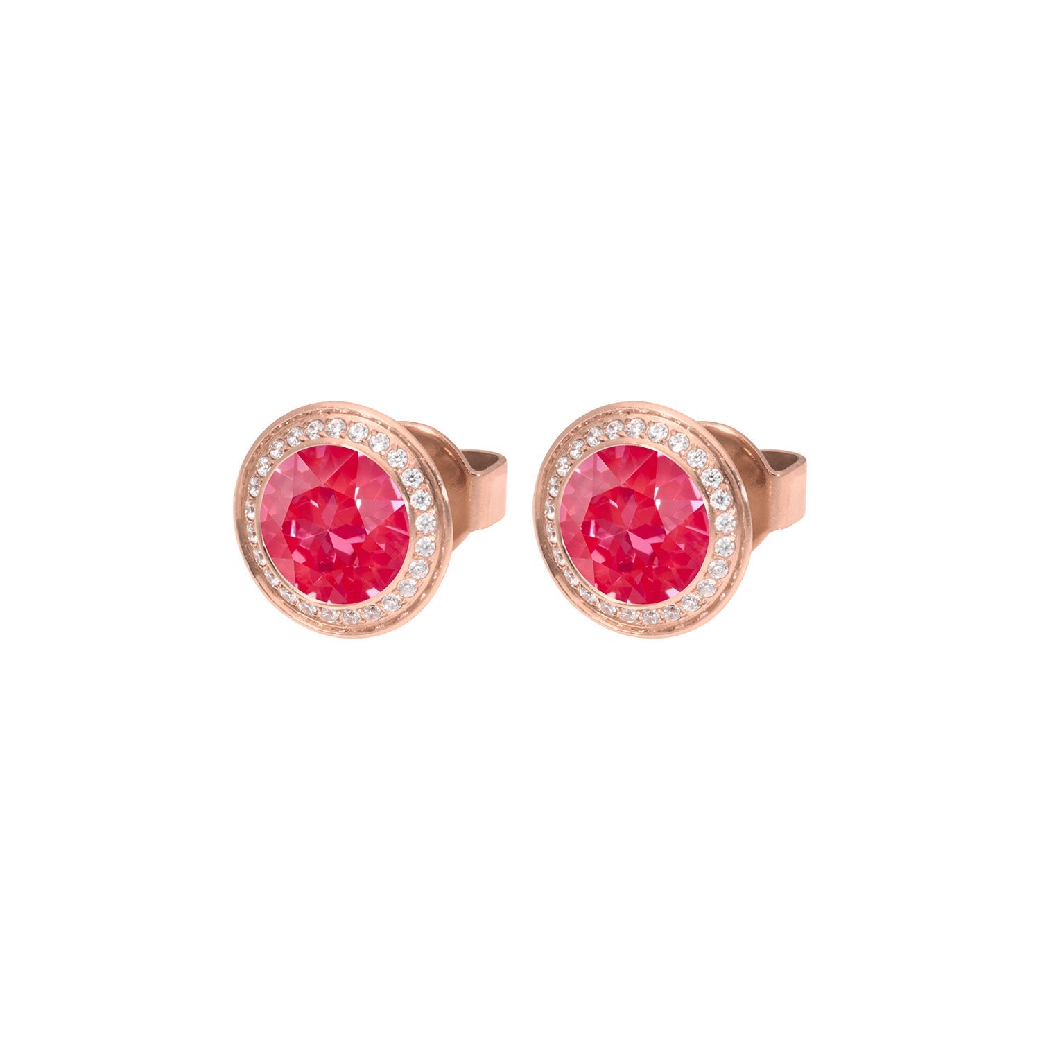 Tondo Deluxe Ear Studs 9 mm - Rose Gold