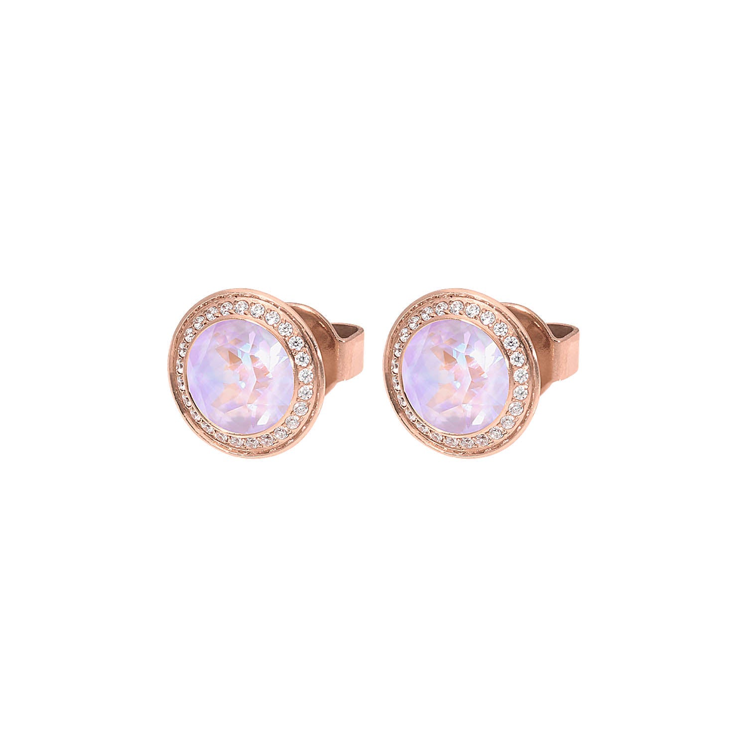 Tondo Deluxe Ear Studs 9 mm - Rose Gold