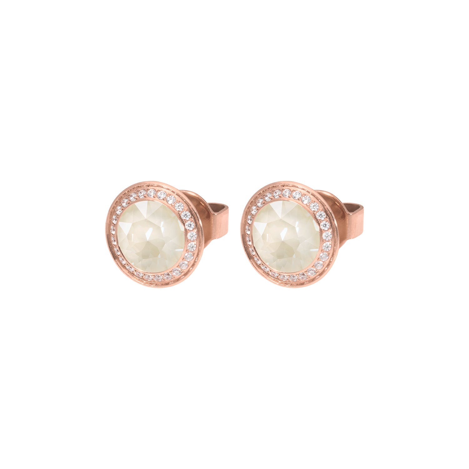 Tondo Deluxe Ear Studs 9 mm - Rose Gold