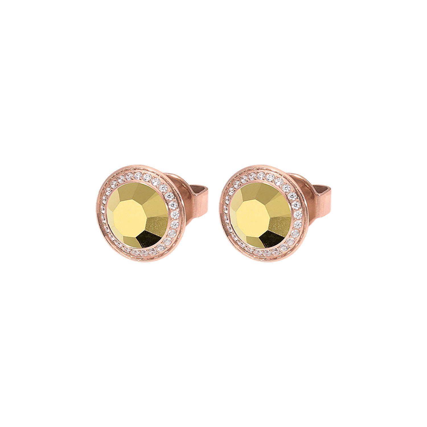 Tondo Deluxe Ear Studs 9 mm - Rose Gold
