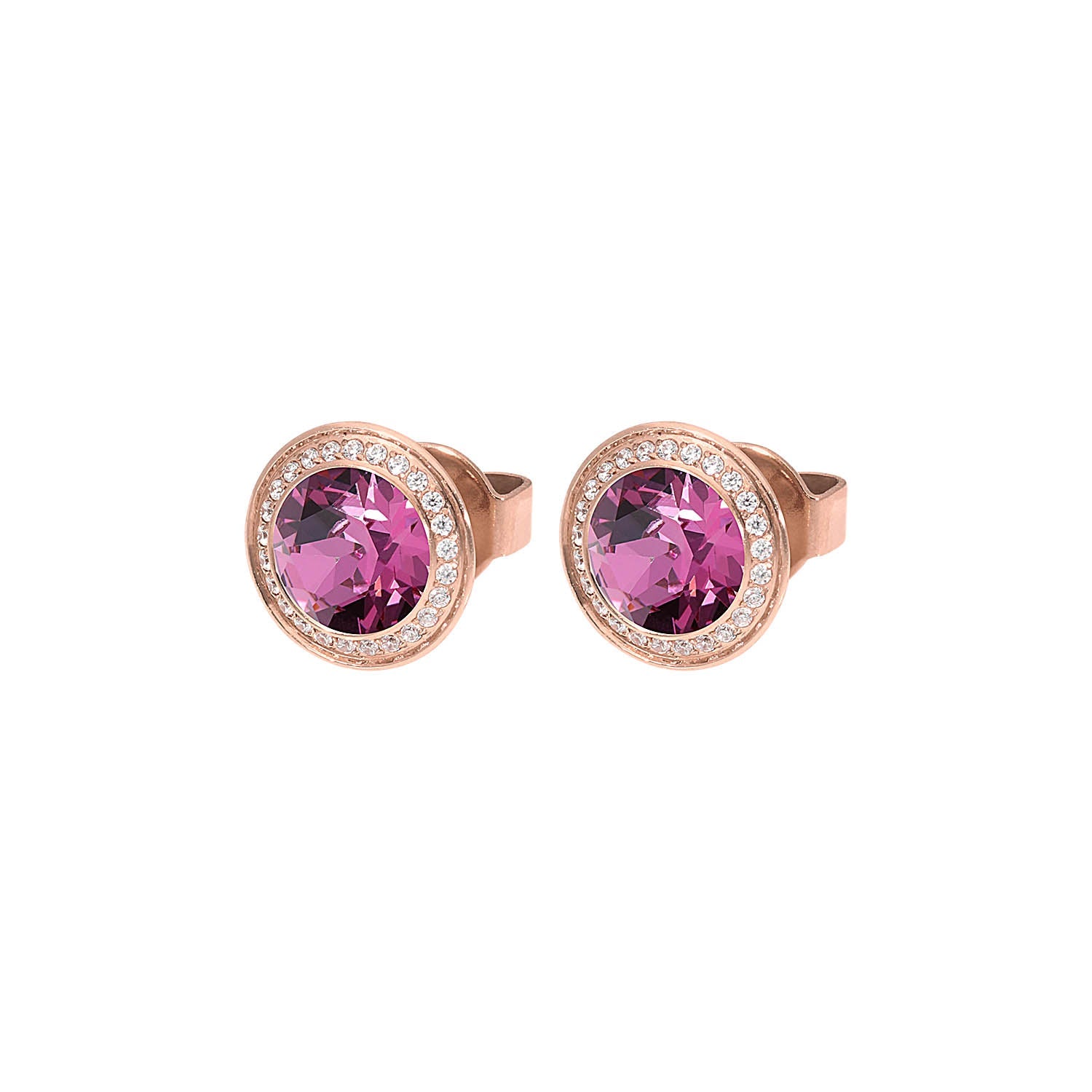 Tondo Deluxe Ear Studs 9 mm - Rose Gold