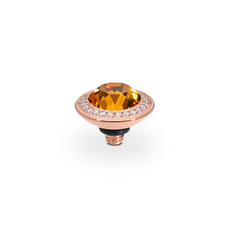 Tondo Deluxe Top 9 mm - Roségold Topaz