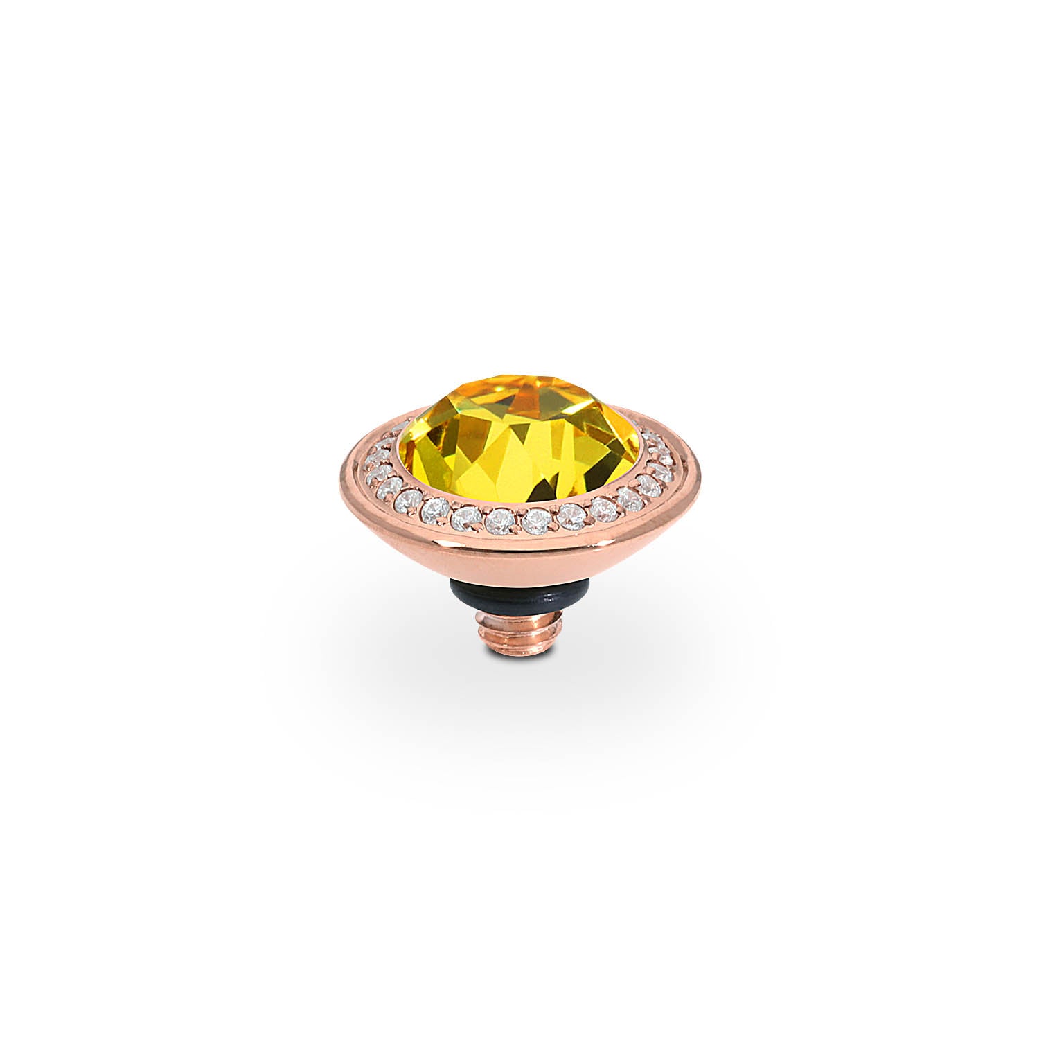 Tondo Deluxe Top 9 mm - Roségold light topaz