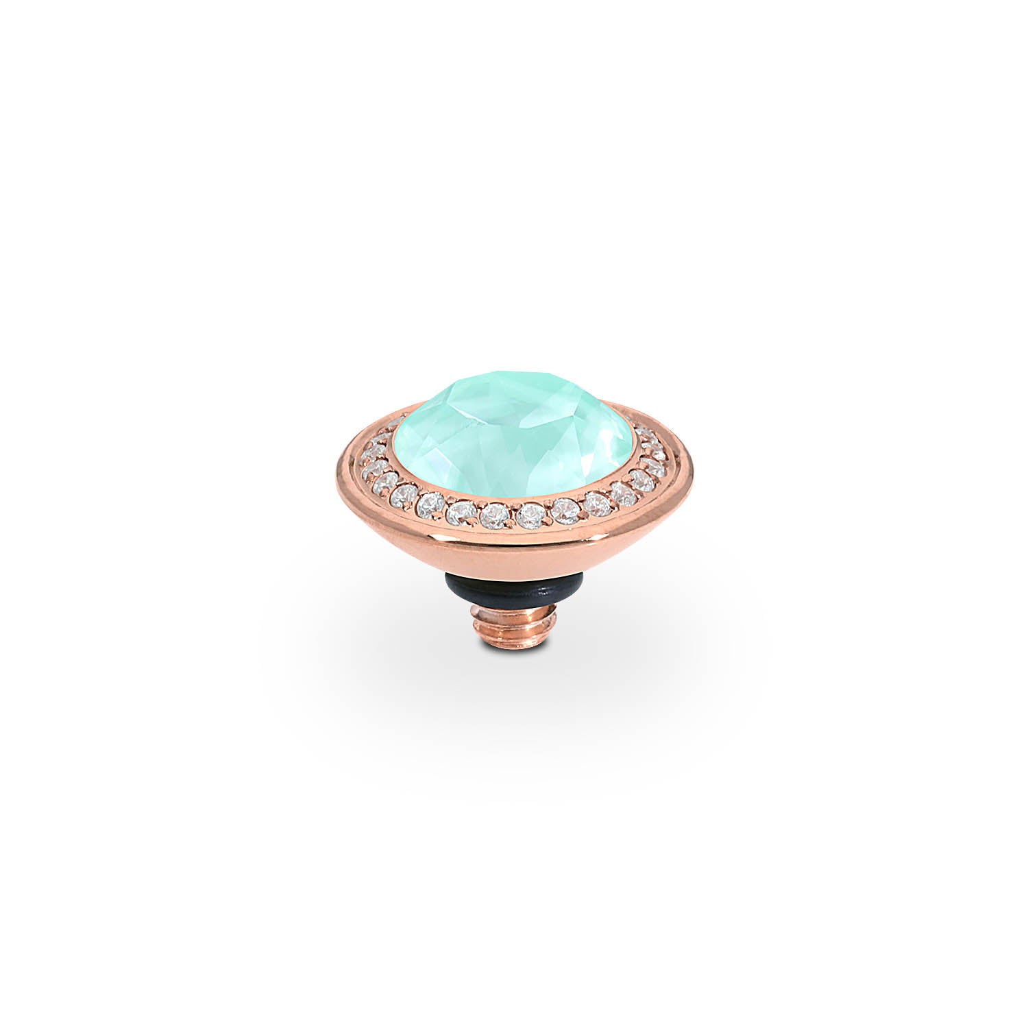 Tondo Deluxe Top 9 mm - Roségold crystal soft mint ignite