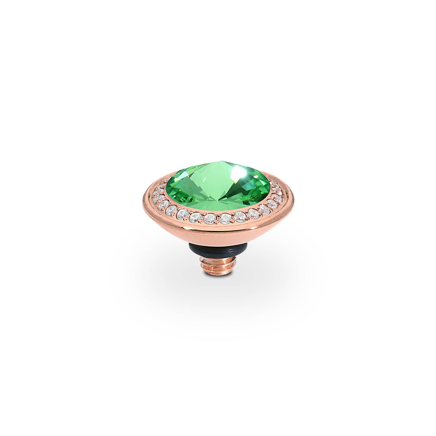Tondo Deluxe Top 9 mm - Roségold peridot