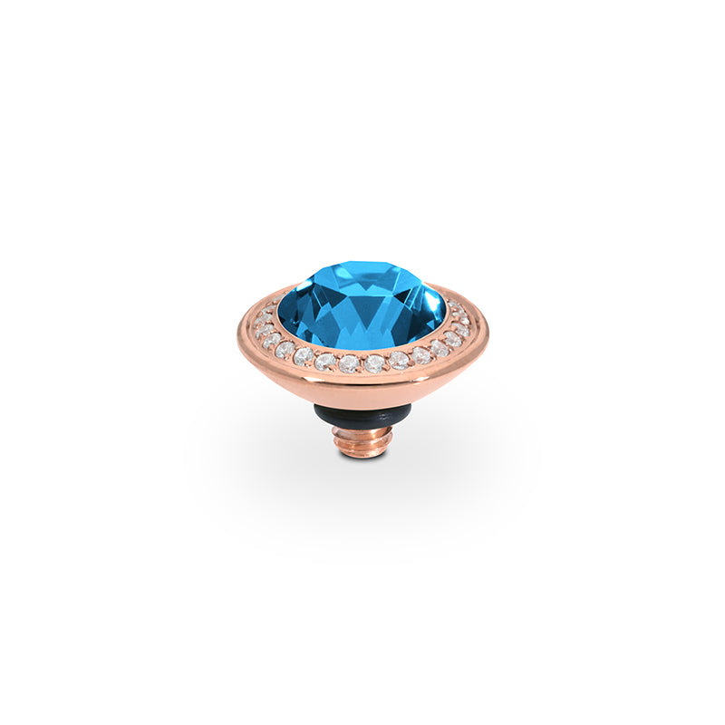 Tondo Deluxe Top 9 mm - Roségold Denim Blue