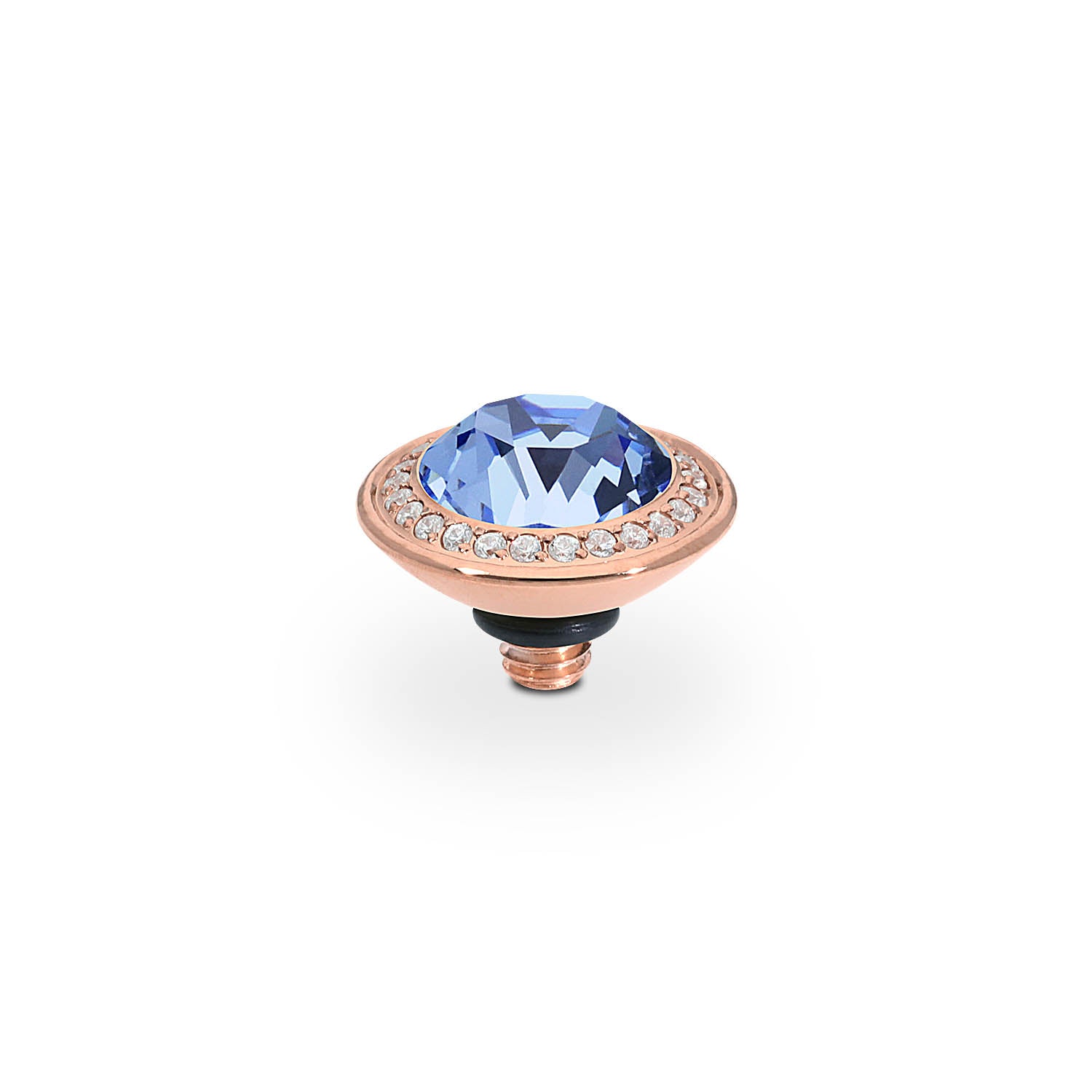 Tondo Deluxe Top 9 mm - Roségold light sapphire