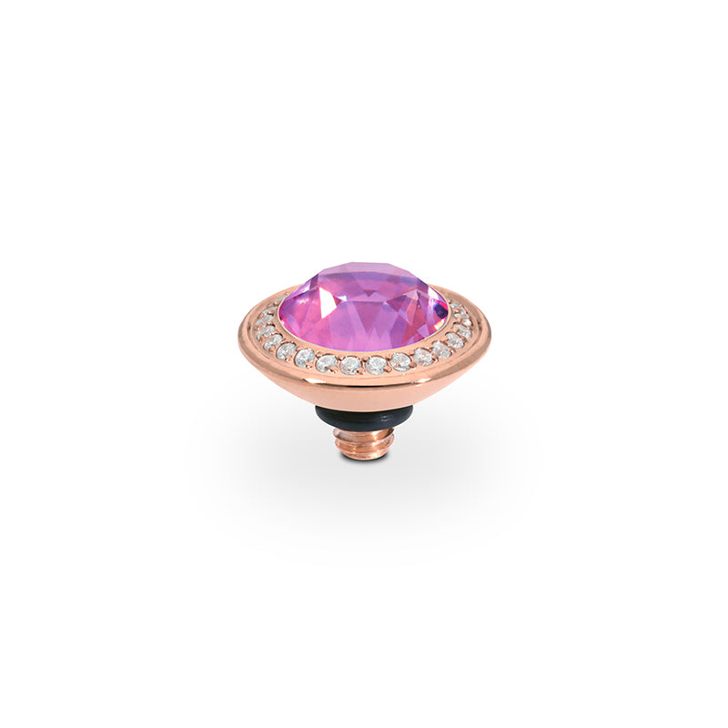 Tondo Deluxe Top 9 mm - Roségold Crystal Orchid Ignite
