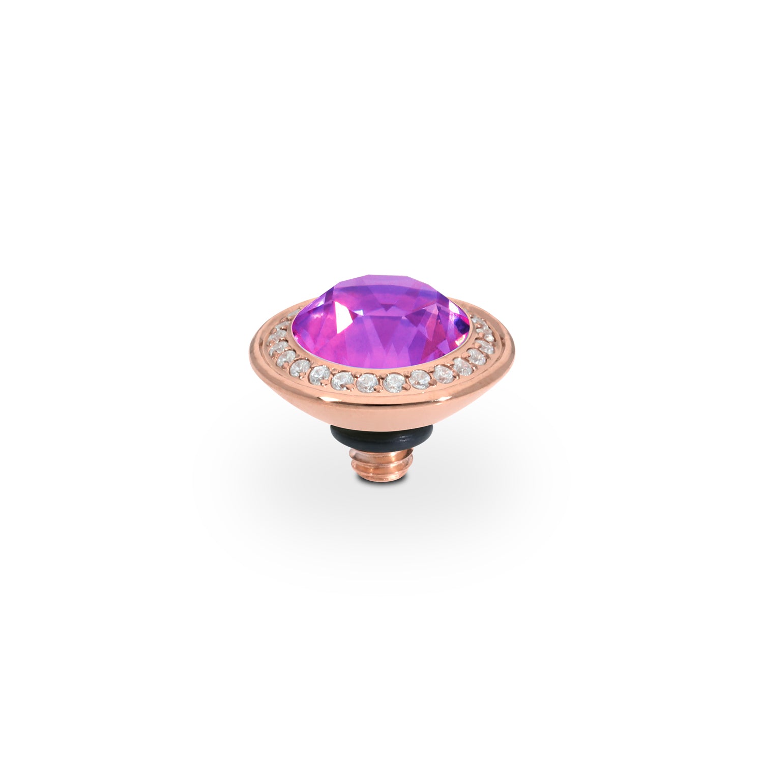 Tondo Deluxe Top 9 mm - Roségold Crystal Electric Violet Ignite