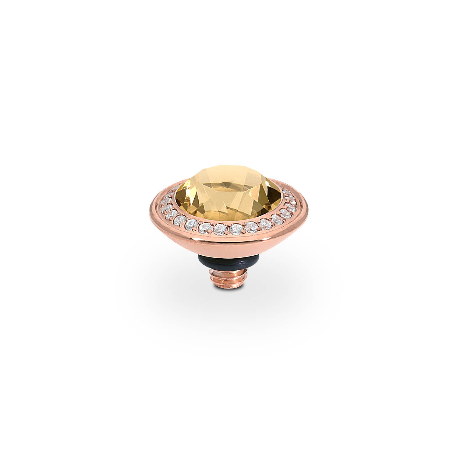 Tondo Deluxe Top 9 mm - Roségold light colorado topaz ignite