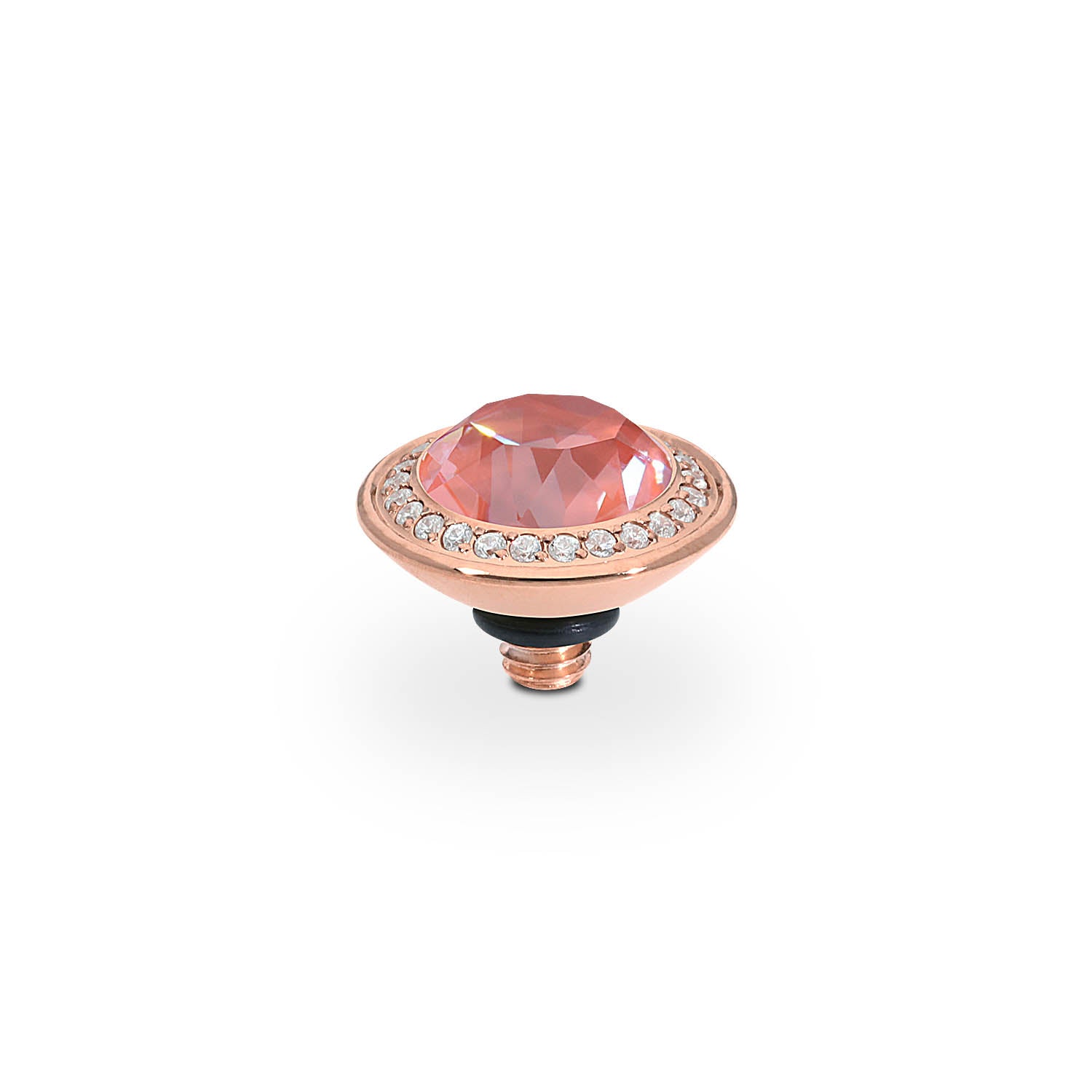Tondo Deluxe Top 9 mm - Roségold crystal maroon ignite