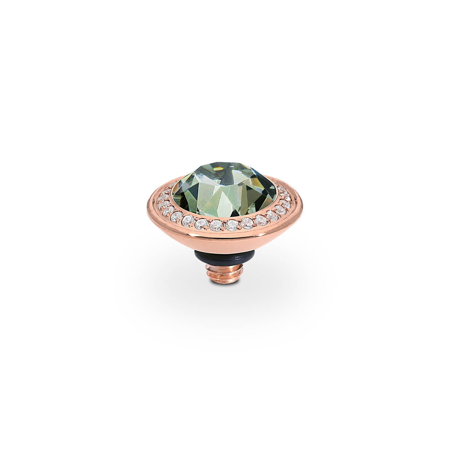 Tondo Deluxe Top 9 mm - Roségold black diamond