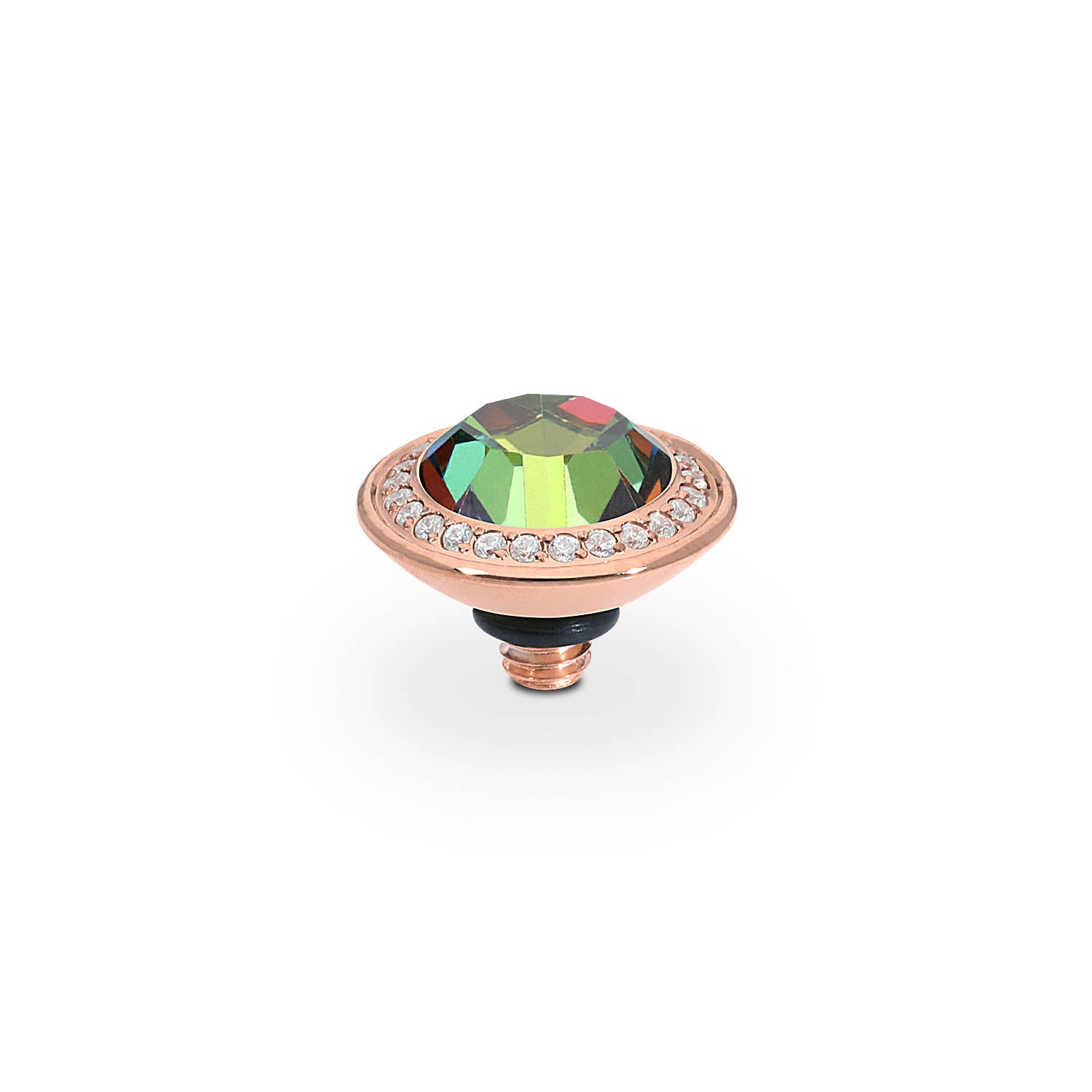 Tondo Deluxe Top 9 mm - Roségold Crystal Vitrail Medium